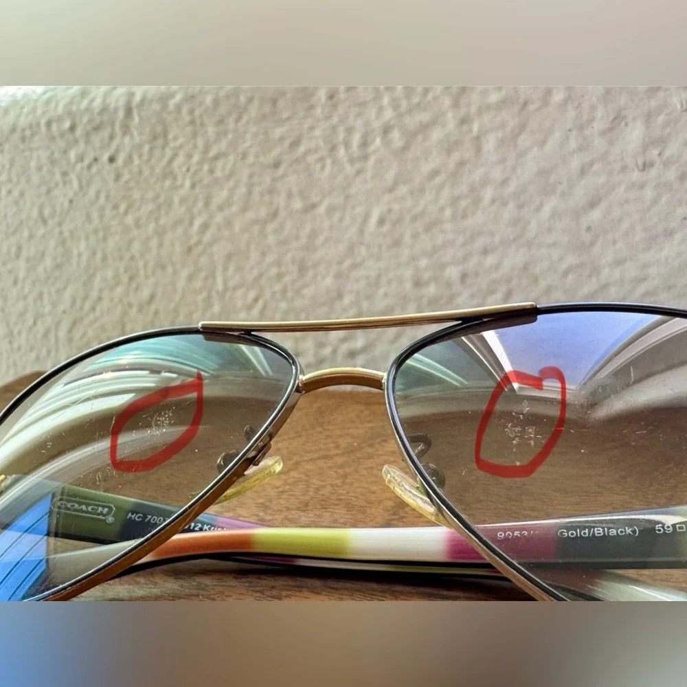 Coach Aviator Polarized Women’s Sunglasses HC7003 L012 Kristina - Picture 5 of 6